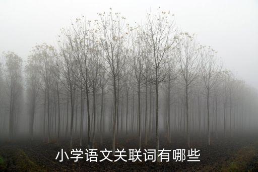 小學語文關聯詞有哪些