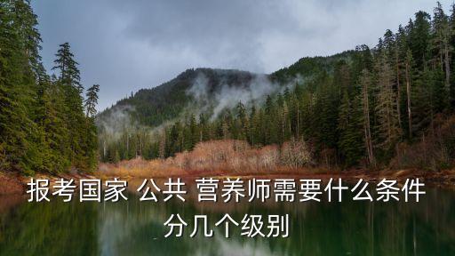 報考國家 公共 營養師需要什么條件分幾個級別