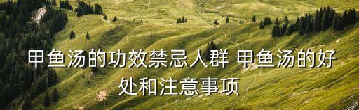 甲魚湯的功效,甲魚湯的做法如何?