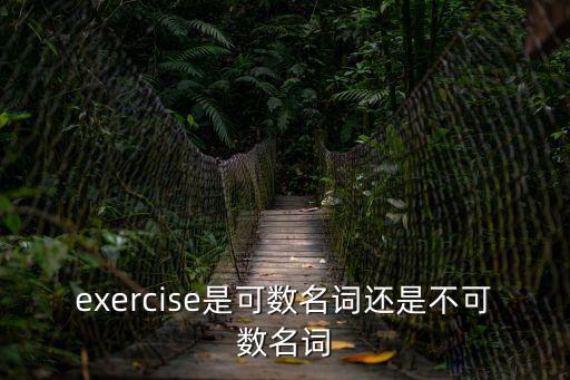 exercise可數嗎，exercise可數嗎