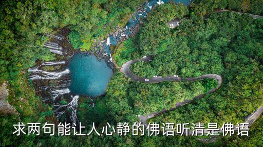 佛家靜心禪語，求兩句能讓人心靜的佛語聽清是佛語