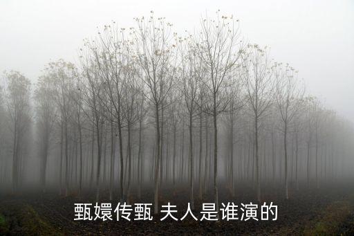 甄嬛傳甄 夫人是誰演的