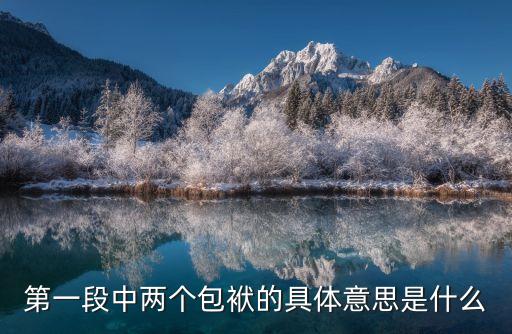第一段中兩個包袱的具體意思是什么