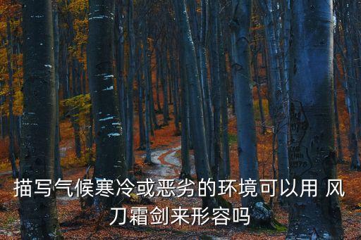 描寫氣候寒冷或惡劣的環境可以用 風刀霜劍來形容嗎