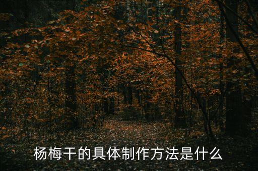 楊梅干，怎么制作楊梅干