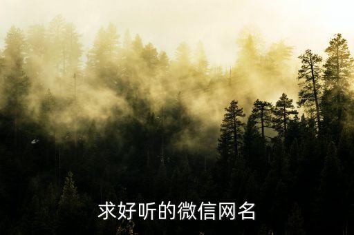 微信網名，微信昵稱