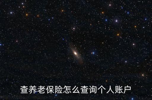 查養(yǎng)老保險怎么查詢個人賬戶