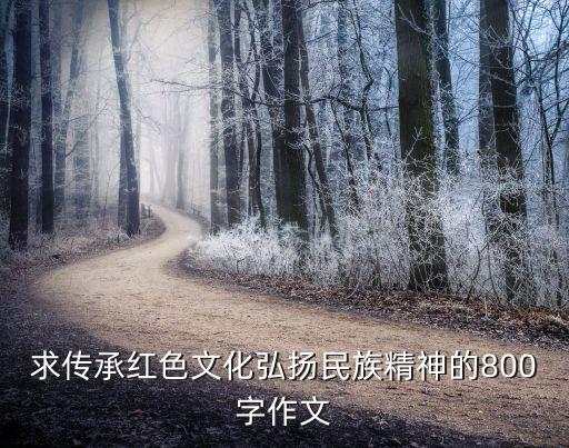求傳承紅色文化弘揚民族精神的800字作文