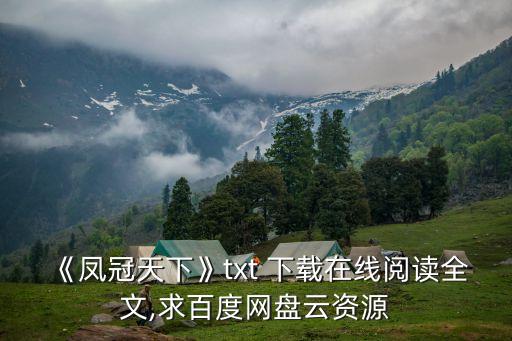 《鳳冠天下》txt 下載在線閱讀全文,求百度網(wǎng)盤云資源
