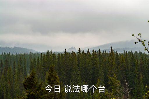  今日 說法哪個臺