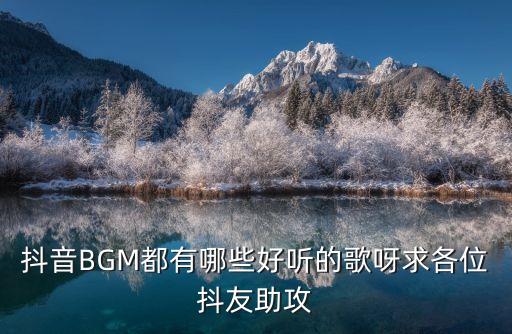 抖音最火的歌曲，抖音BGM都有哪些好聽的歌呀求各位抖友助攻