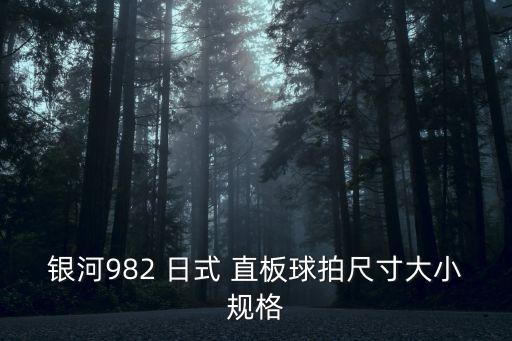 銀河982 日式 直板球拍尺寸大小規(guī)格