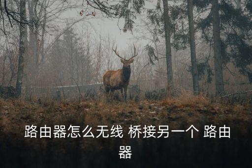 路由器如何橋接,wds設置方法如下一文看懂