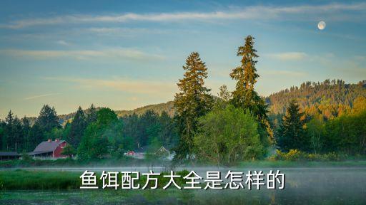 魚餌配方大全是怎樣的