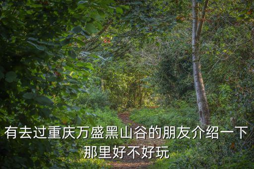 有去過重慶萬盛黑山谷的朋友介紹一下那里好不好玩