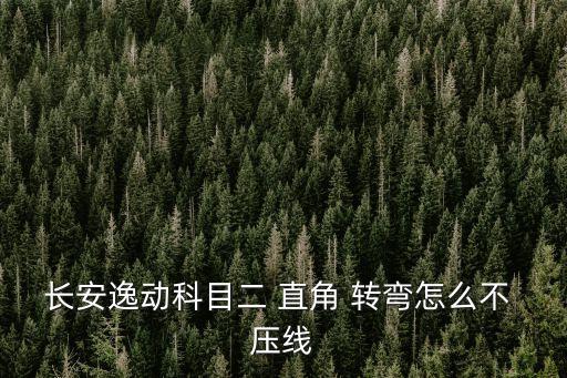 長安逸動科目二 直角 轉(zhuǎn)彎怎么不 壓線