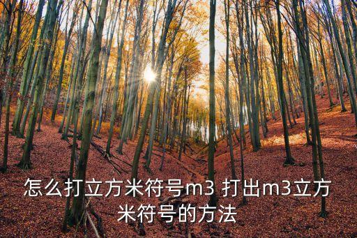 怎么打立方米符號m3 打出m3立方米符號的方法
