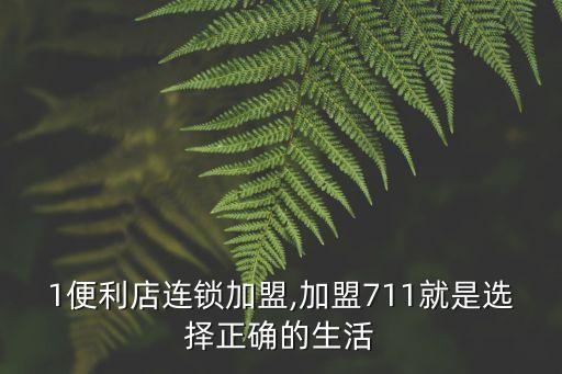711便利店連鎖加盟,加盟7-11就是選擇正確的生活