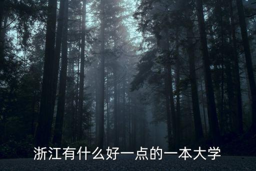 浙江有什么好一點(diǎn)的一本大學(xué)