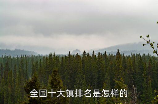 全國十大鎮排名是怎樣的