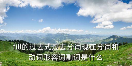 fill的過去式過去分詞現(xiàn)在分詞和動(dòng)詞形容詞副詞是什么