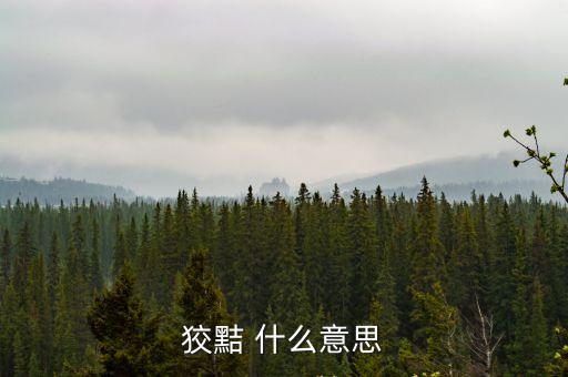 狡黠 什么意思