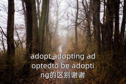 adopt adopting adoptedto be adopting的區別謝謝