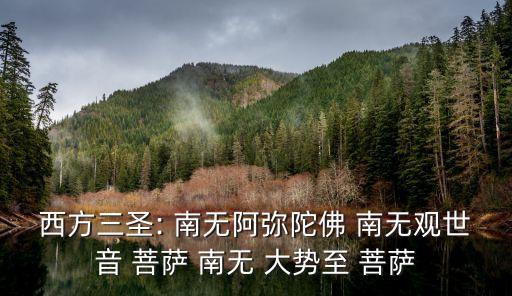南無大勢至菩薩,阿彌陀佛在西方極樂世界的左邊和大勢至在右邊