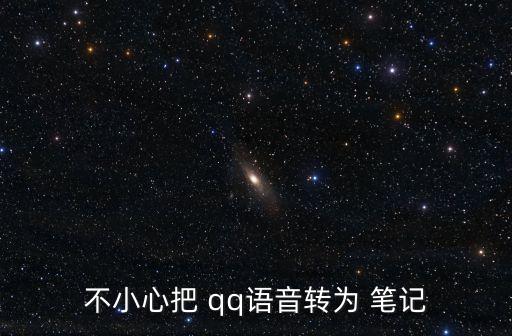 不小心把 qq語音轉為 筆記