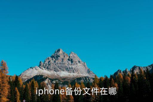 iphone備份文件在哪