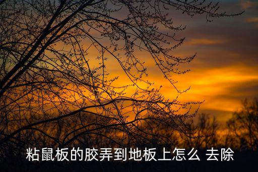 粘鼠板的膠怎么去除,鼠標膠水怎么辦?