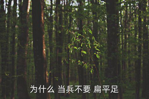 為什么 當兵不要 扁平足