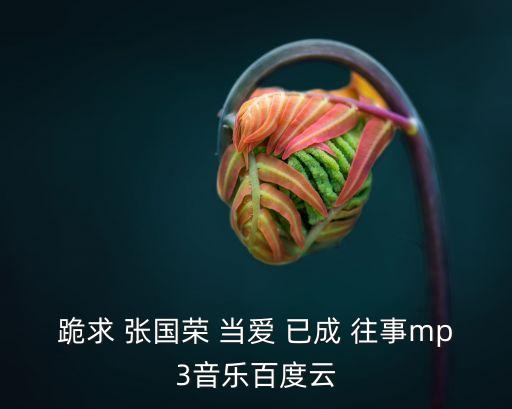 跪求 張國榮 當(dāng)愛 已成 往事mp3音樂百度云