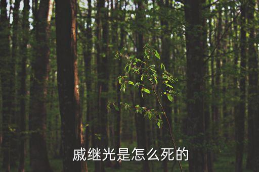  戚繼光是怎么死的