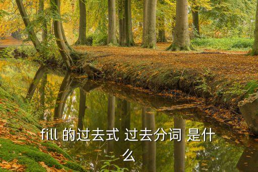 fill 的過去式 過去分詞 是什么
