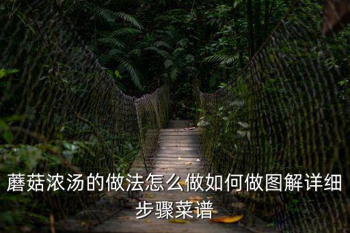 蘑菇濃湯的做法怎么做如何做圖解詳細(xì)步驟菜譜