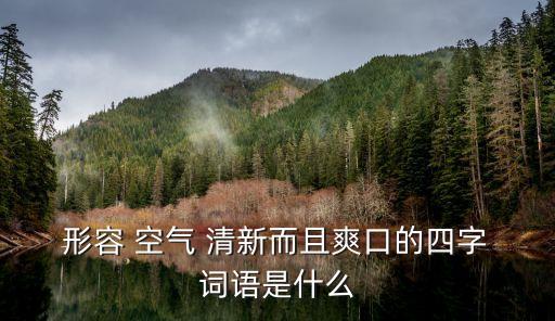 形容空氣清新的詞語,四個字詞解釋:清爽可口和清新