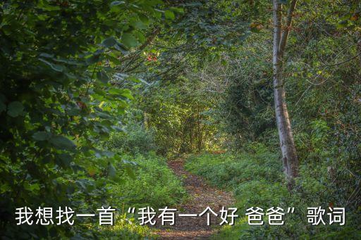 我的好爸爸兒歌,兒歌:我有一個(gè)好爸爸不會(huì)罵人!
