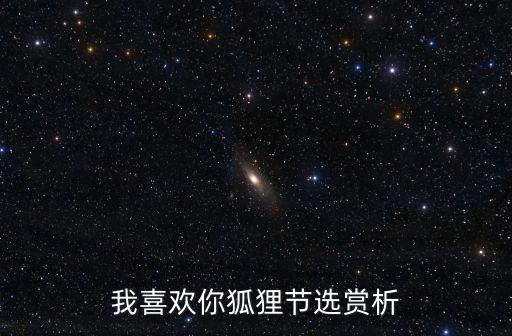 我喜歡你狐貍，我喜歡你狐貍節(jié)選賞析