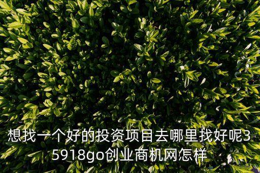 找項目創業網，創業項目網站在哪兒找