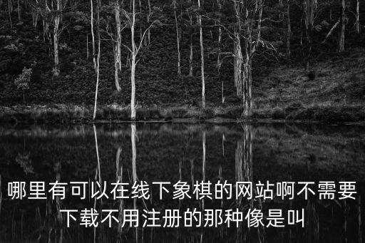 中國象棋網，誰知道中國象棋網