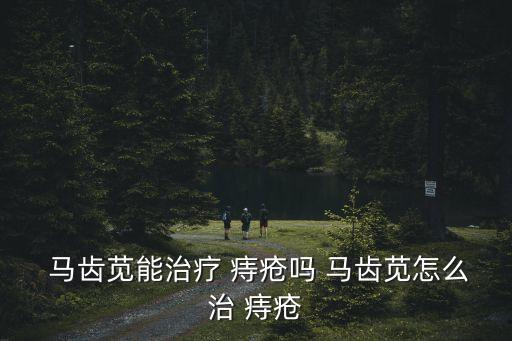  馬齒莧能治療 痔瘡嗎 馬齒莧怎么治 痔瘡