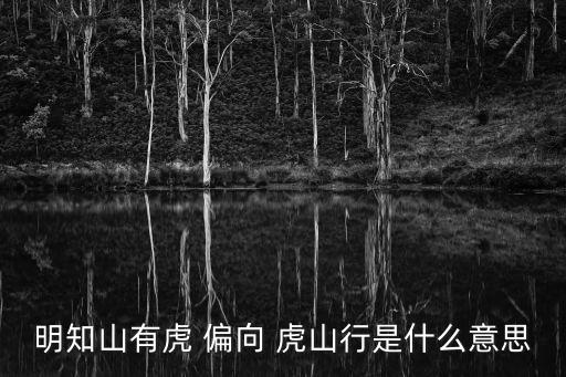 明知山有虎 偏向 虎山行是什么意思