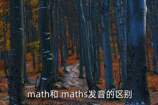  math和 maths發(fā)音的區(qū)別