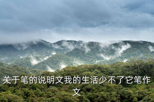 關(guān)于筆的說(shuō)明文我的生活少不了它筆作文