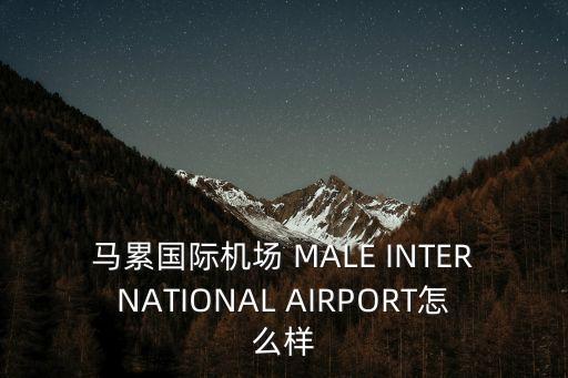 馬累國際機場 MALE INTERNATIONAL AIRPORT怎么樣