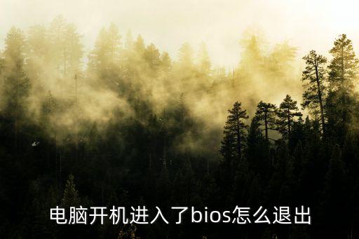 bios怎么退出，電腦進入BIOS了怎么退出來
