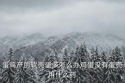 蛋雞產的軟殼蛋多怎么辦雞蛋沒有蛋殼用什么藥