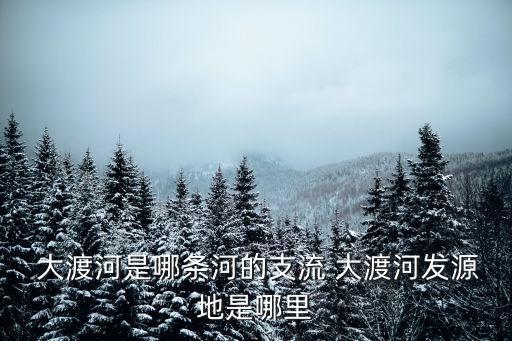  大渡河是哪條河的支流 大渡河發(fā)源地是哪里