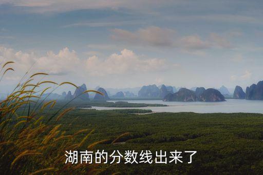 湖南省分數線，今年湖南的分數線出來了沒有